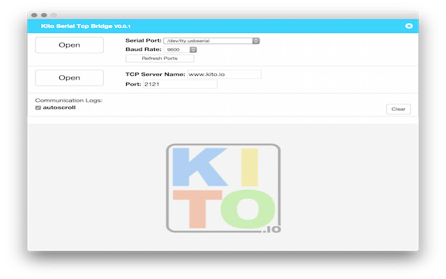 Kito Serial TCP Bridge  from Chrome web store to be run with OffiDocs Chromium online