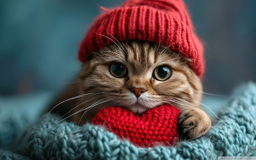 Kitten in a Hat with Love  from Chrome web store to be run with OffiDocs Chromium online