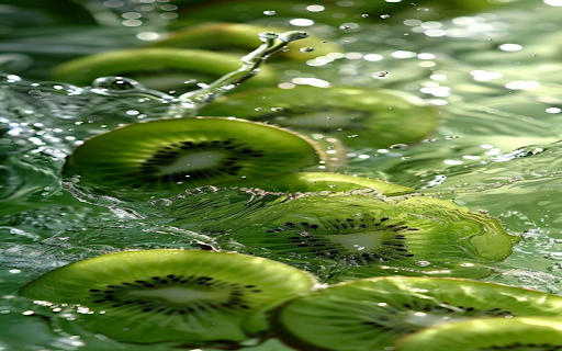 Kiwi slices Wallpaper  from Chrome web store to be run with OffiDocs Chromium online