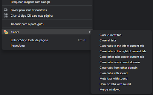 Klaffer  from Chrome web store to be run with OffiDocs Chromium online