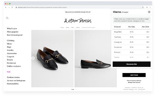 Klarna Creator Platform  from Chrome web store to be run with OffiDocs Chromium online