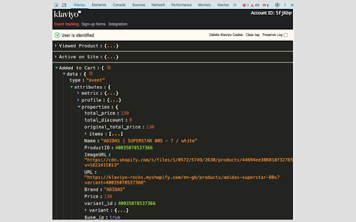 Klaviyo Developer Tools  from Chrome web store to be run with OffiDocs Chromium online