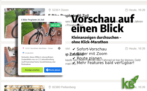 Kleinanzeigen Boost  from Chrome web store to be run with OffiDocs Chromium online