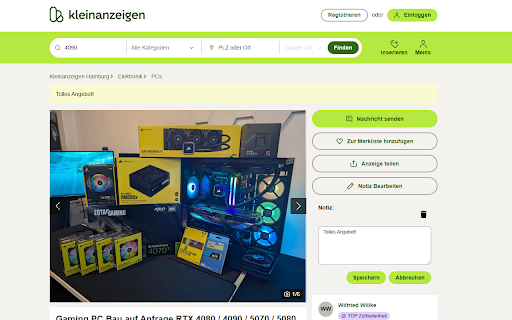 Kleinanzeigen Buddy  from Chrome web store to be run with OffiDocs Chromium online