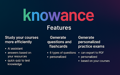Knowvance  from Chrome web store to be run with OffiDocs Chromium online