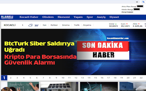 Kocaeli Haberdar News  from Chrome web store to be run with OffiDocs Chromium online