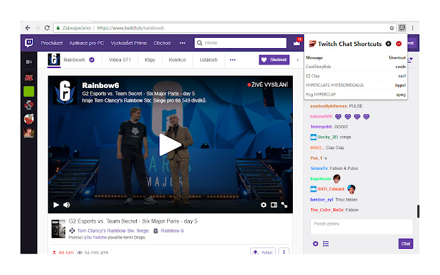 Kocis Twitch Chat Shortcuts  from Chrome web store to be run with OffiDocs Chromium online