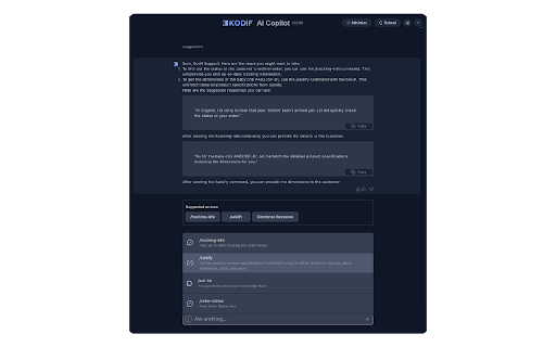 Kodif Copilot  from Chrome web store to be run with OffiDocs Chromium online