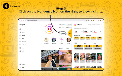 Kofluence Extension  from Chrome web store to be run with OffiDocs Chromium online