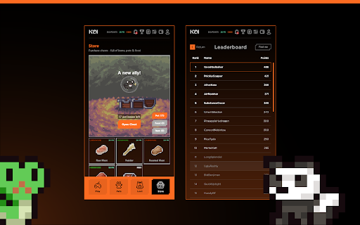 KOI PET  from Chrome web store to be run with OffiDocs Chromium online