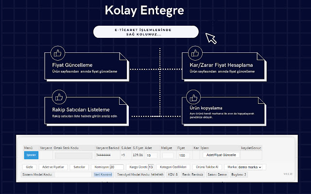Kolay Entegre  from Chrome web store to be run with OffiDocs Chromium online