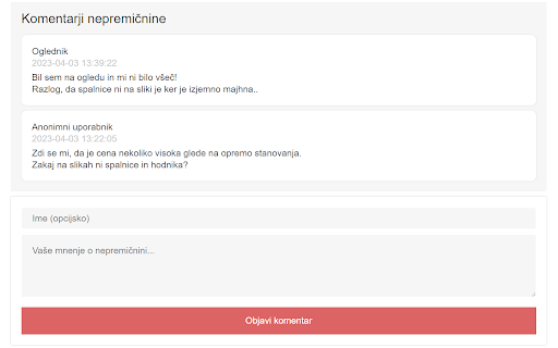 Komentiraj nepremicnine.net  from Chrome web store to be run with OffiDocs Chromium online
