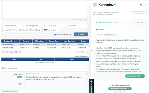 Konrado.AI | Customer Support Assistant  from Chrome web store to be run with OffiDocs Chromium online