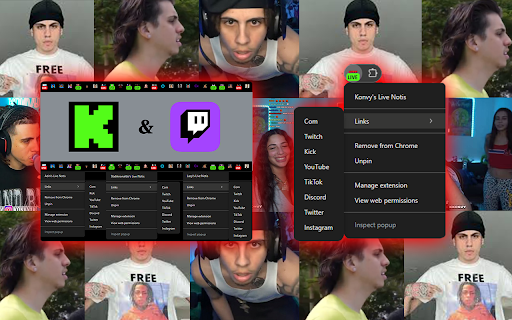 Konvys Live Notis  from Chrome web store to be run with OffiDocs Chromium online