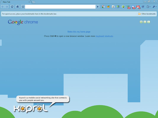 Tema Koprol da loja virtual do Chrome para ser executado com OffiDocs Chromium online