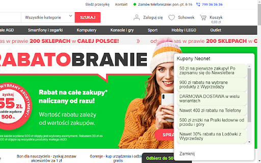 KotRabatowy.pl Łowca Kuponów  from Chrome web store to be run with OffiDocs Chromium online