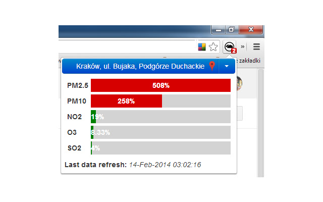 Kraków Smog  from Chrome web store to be run with OffiDocs Chromium online