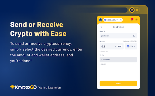 KryptoGO Crypto  NFT Wallet Extension  from Chrome web store to be run with OffiDocs Chromium online