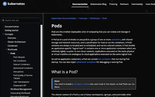 Kubernetes Dark Mode  from Chrome web store to be run with OffiDocs Chromium online