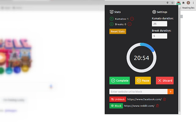 Kumato Productivity Suite  from Chrome web store to be run with OffiDocs Chromium online