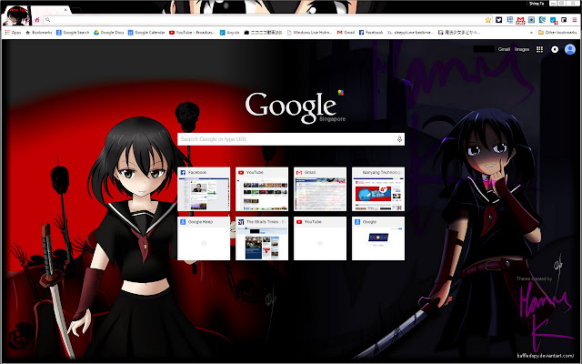 Chrome ウェブストアの「Kurome Blood Thirst」テーマを OffiDocs Chromium online で実行