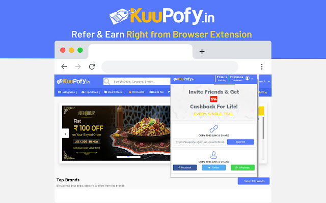 KuuPofy Cashback Assistant  from Chrome web store to be run with OffiDocs Chromium online