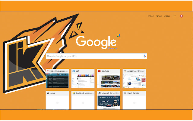 Kwebbelkop Logo Chrome Theme  from Chrome web store to be run with OffiDocs Chromium online