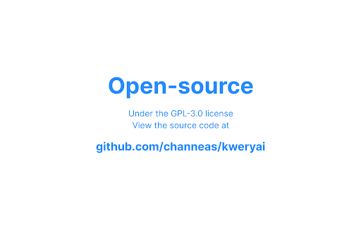 KweryAI  from Chrome web store to be run with OffiDocs Chromium online