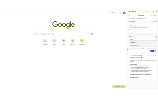KwikNotes  from Chrome web store to be run with OffiDocs Chromium online