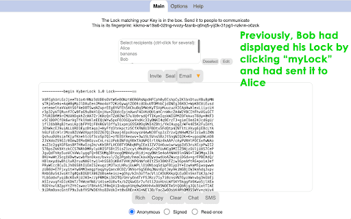 KyberLock  from Chrome web store to be run with OffiDocs Chromium online