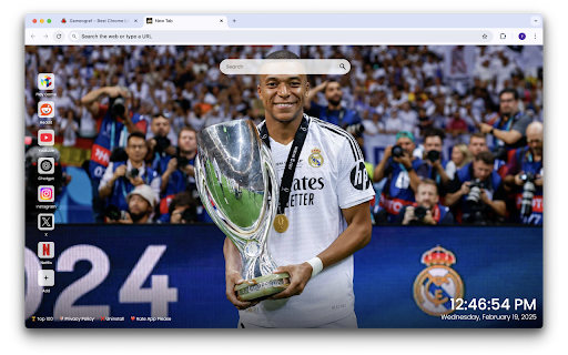 Kylian Mbappe Real Madrid Wallpapers  from Chrome web store to be run with OffiDocs Chromium online