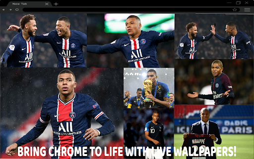 Kylian Mbappé Live Wallpaper  from Chrome web store to be run with OffiDocs Chromium online