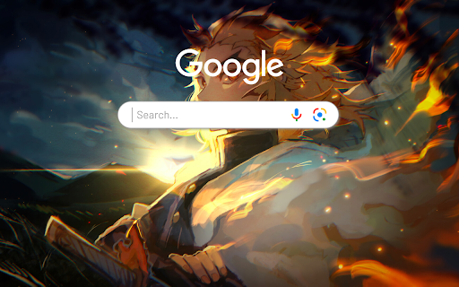 Kyojuro Rengoku Flame Hashira Anime Theme  from Chrome web store to be run with OffiDocs Chromium online