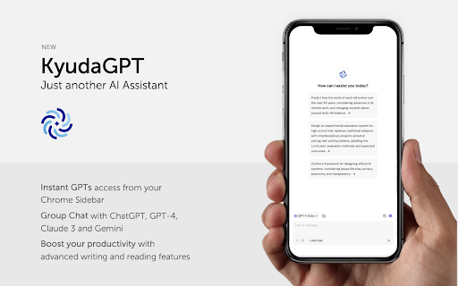 KyudaGPT • AI Assistant  from Chrome web store to be run with OffiDocs Chromium online