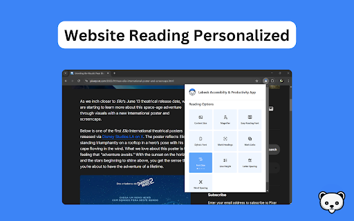 Labeeb: Accessibilty  Productivity App  from Chrome web store to be run with OffiDocs Chromium online