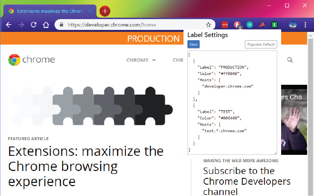 label  from Chrome web store to be run with OffiDocs Chromium online
