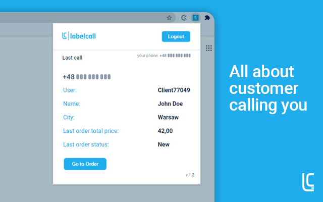 Labelcall Business Caller Id  from Chrome web store to be run with OffiDocs Chromium online