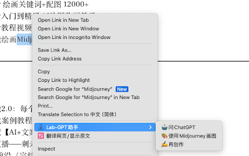 Lab GPT助手  from Chrome web store to be run with OffiDocs Chromium online