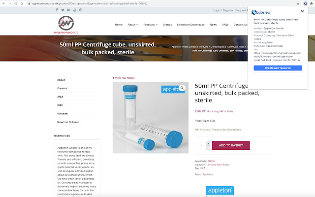 Labstep Chrome Extension  from Chrome web store to be run with OffiDocs Chromium online