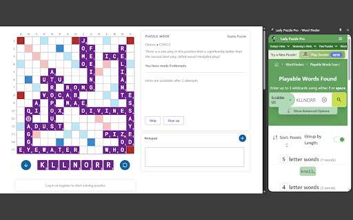 Lady Puzzle Pro: Word Finder, Scrabble, Words with Friends  from Chrome web store to be run with OffiDocs Chromium online