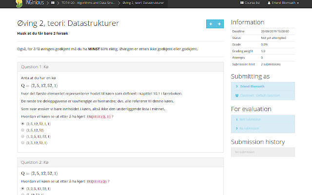 Lagre kladd i INGInious  from Chrome web store to be run with OffiDocs Chromium online