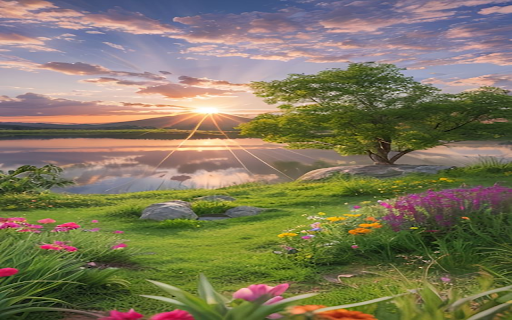 Lake in the middle of the steppe wallpaper  from Chrome web store to be run with OffiDocs Chromium online