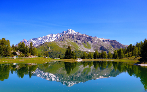 lakes, mountains, blue clouds  from Chrome web store to be run with OffiDocs Chromium online