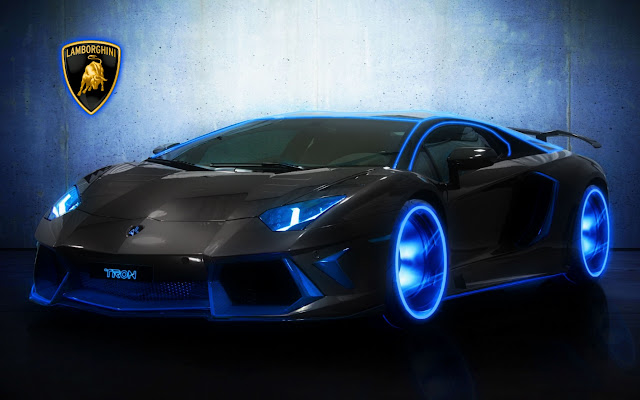 Lamborghini Aventador Tron Theme  from Chrome web store to be run with OffiDocs Chromium online