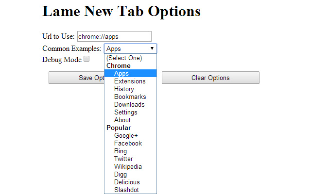 Lamenewtabpage  from Chrome web store to be run with OffiDocs Chromium online