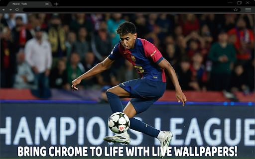 Lamine Yamal Iconic Ball Control Live Wallpaper  from Chrome web store to be run with OffiDocs Chromium online