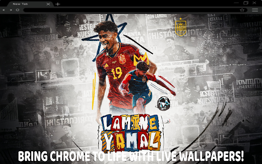 Lamine Yamal Live Wallpaper  from Chrome web store to be run with OffiDocs Chromium online