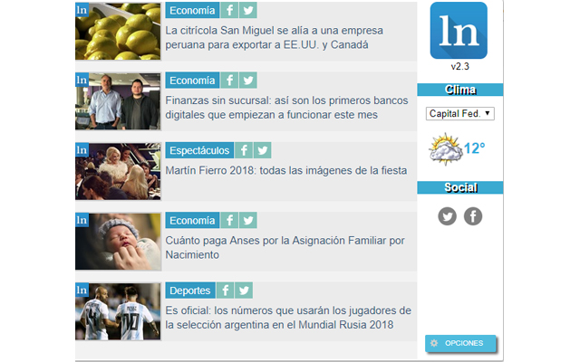 lanacion.com ultimas noticias LANACION  from Chrome web store to be run with OffiDocs Chromium online