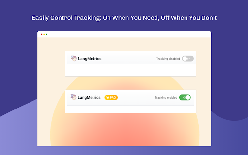 LangMetrics Tracking Learning Metrics  from Chrome web store to be run with OffiDocs Chromium online