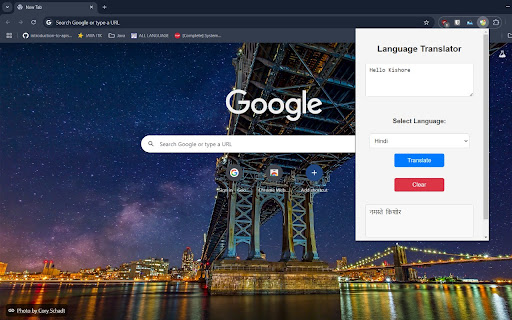 Language Translator LightWeight  from Chrome web store to be run with OffiDocs Chromium online